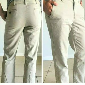 george slim straight chino pants